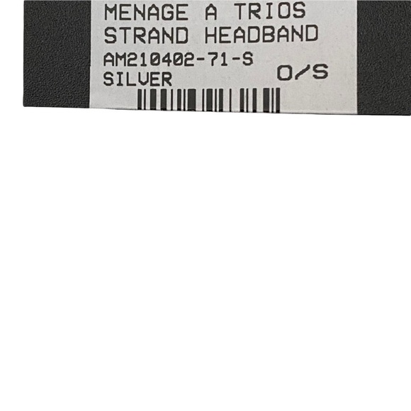 MENAGE A TRIOS STRAND HEADBAND SILVER TONE - Picture 7 of 9